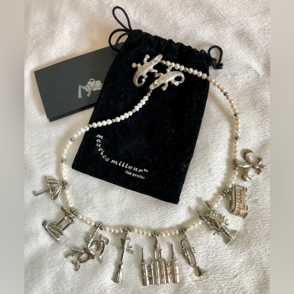 Maurice Milleur New Orleans Pearl Charm Necklace